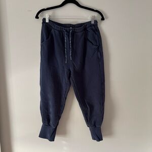 Free People Movement  Navy Cropped Jogger Sweatpants - Casual Comfort